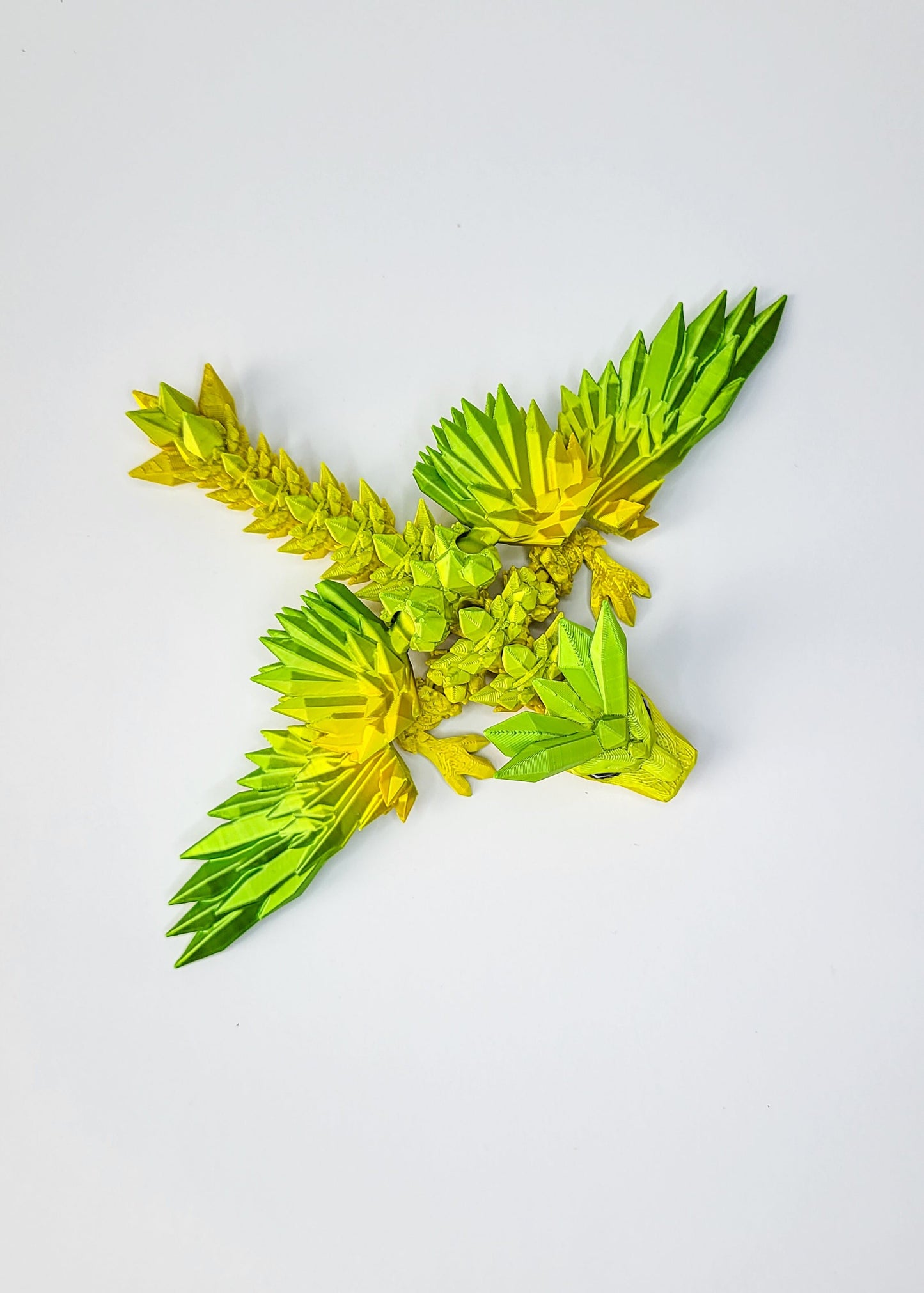 Smok Kryształowy ze skrzydłami Zielony