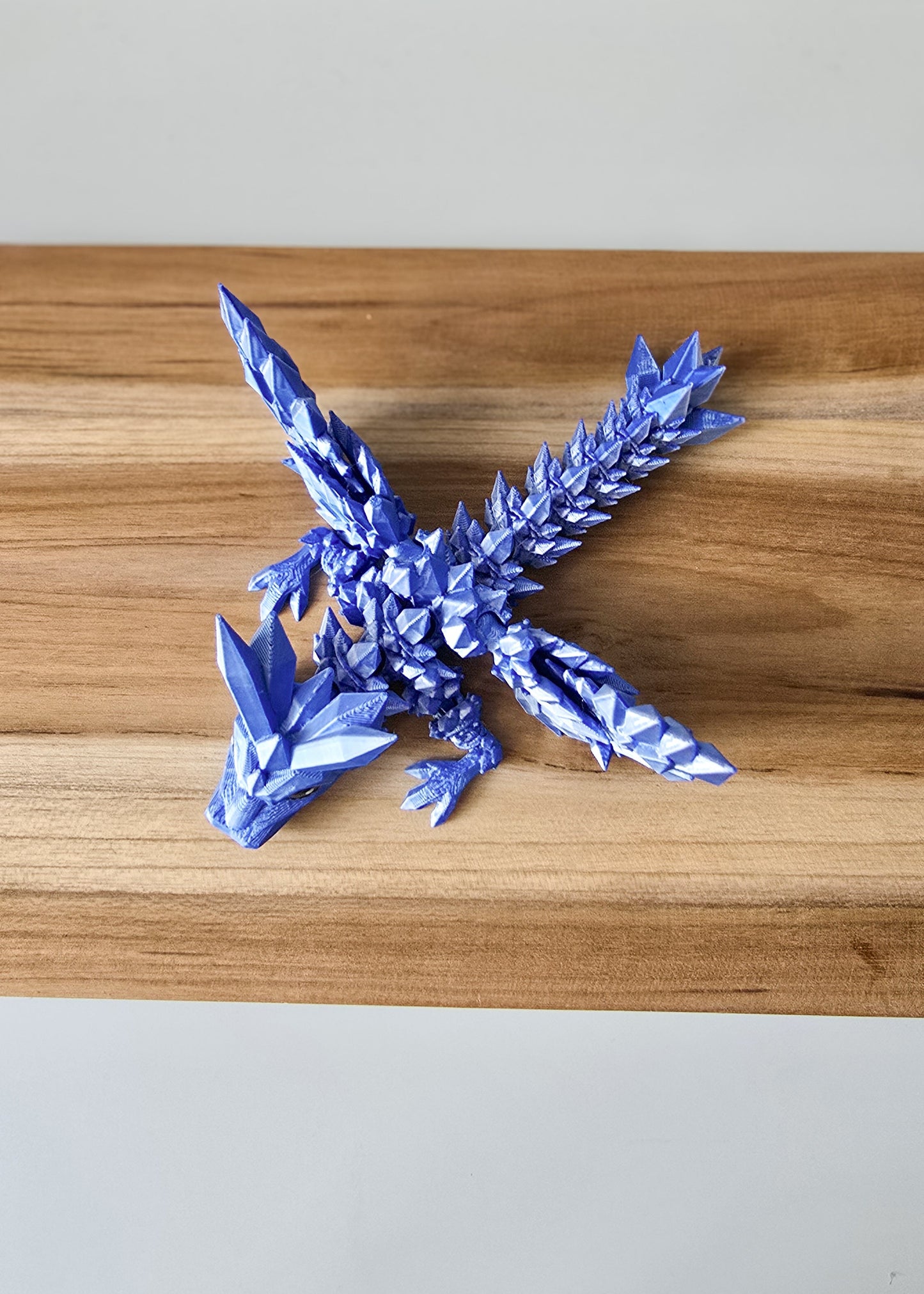 Smok Kryształowy ze skrzydłami Błękitny