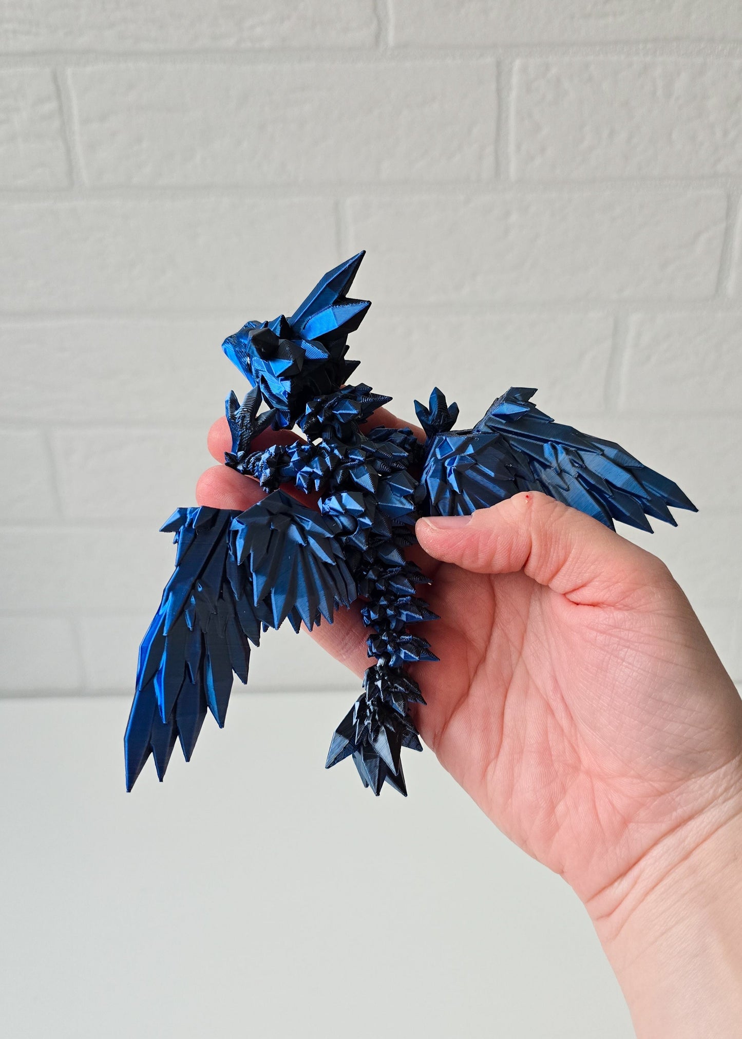 Smok Kryształowy ze skrzydłami Granatowy