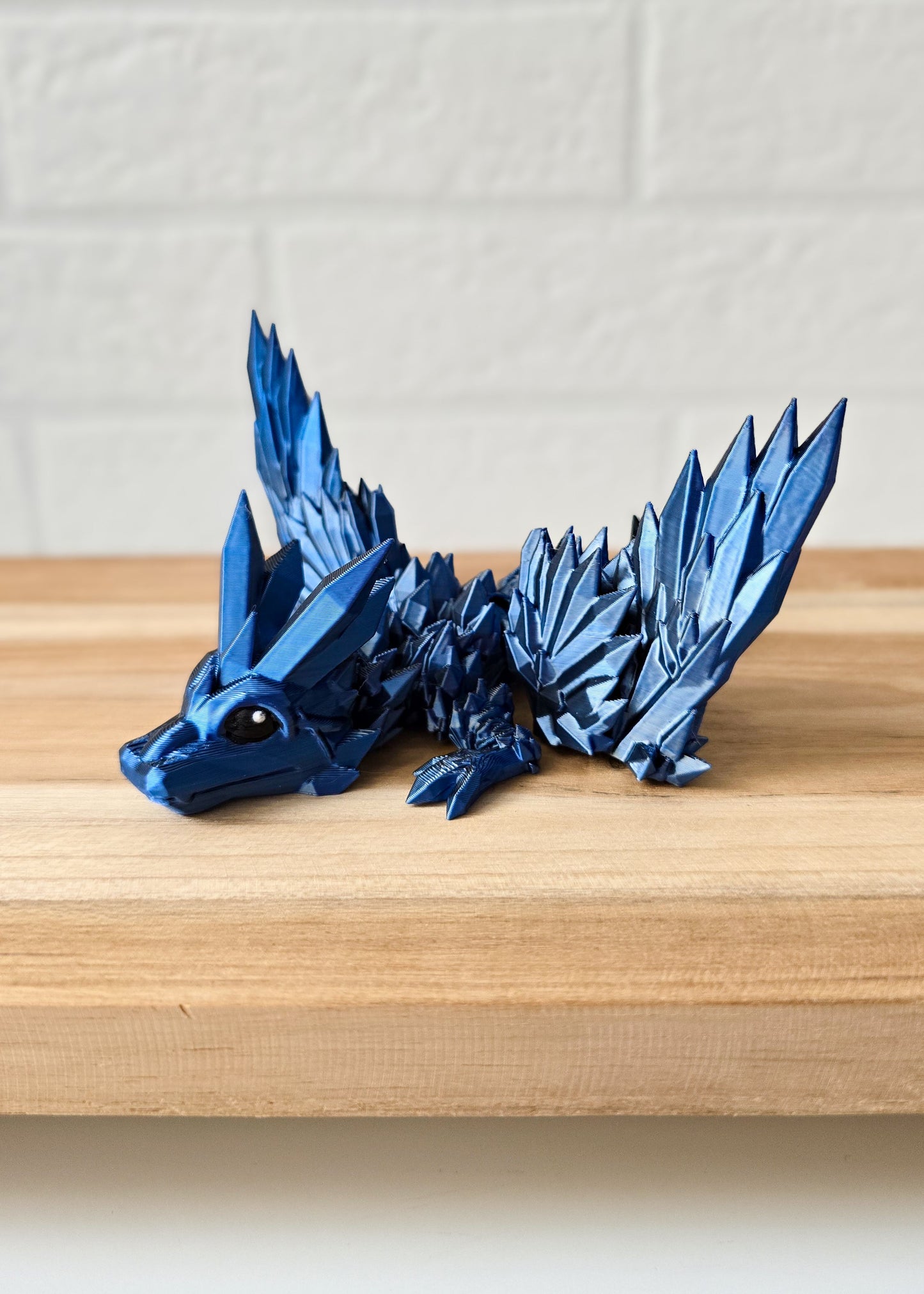 Smok Kryształowy ze skrzydłami Granatowy