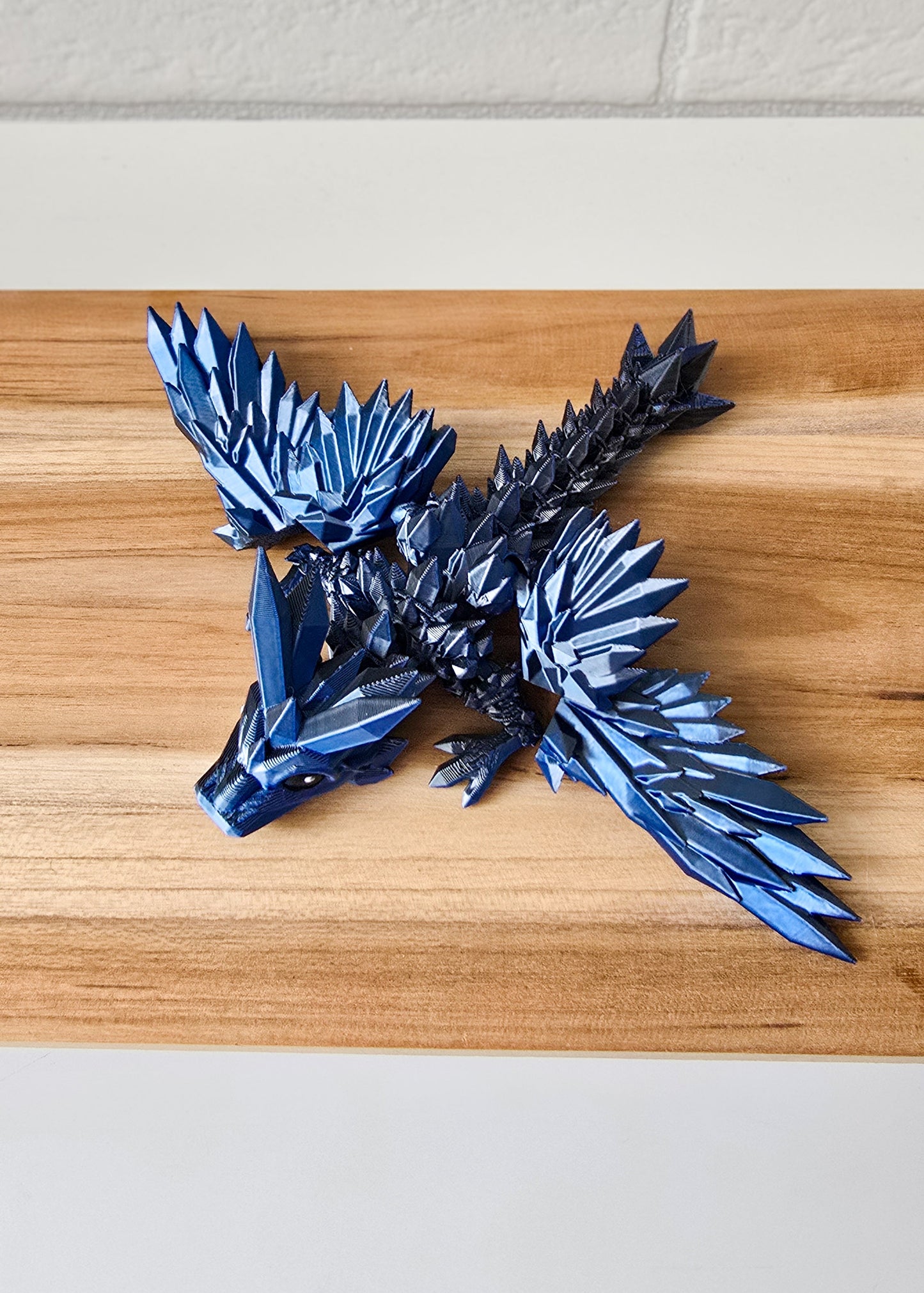 Smok Kryształowy ze skrzydłami Granatowy