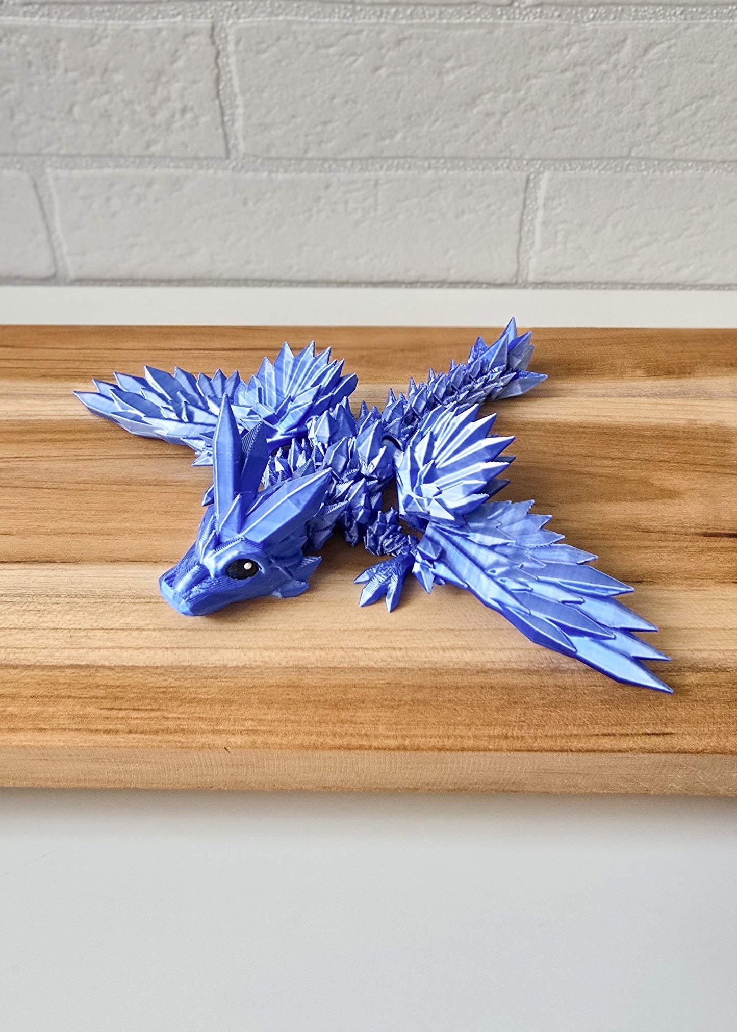 Smok Kryształowy ze skrzydłami Błękitny