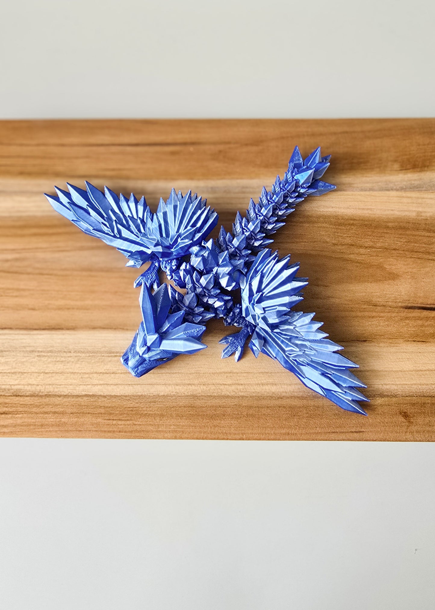 Smok Kryształowy ze skrzydłami Błękitny