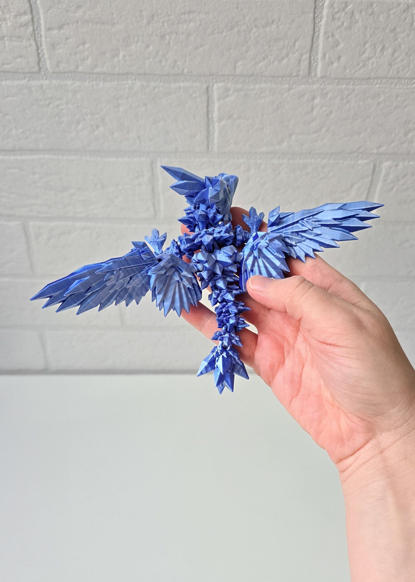 Smok Kryształowy ze skrzydłami Błękitny