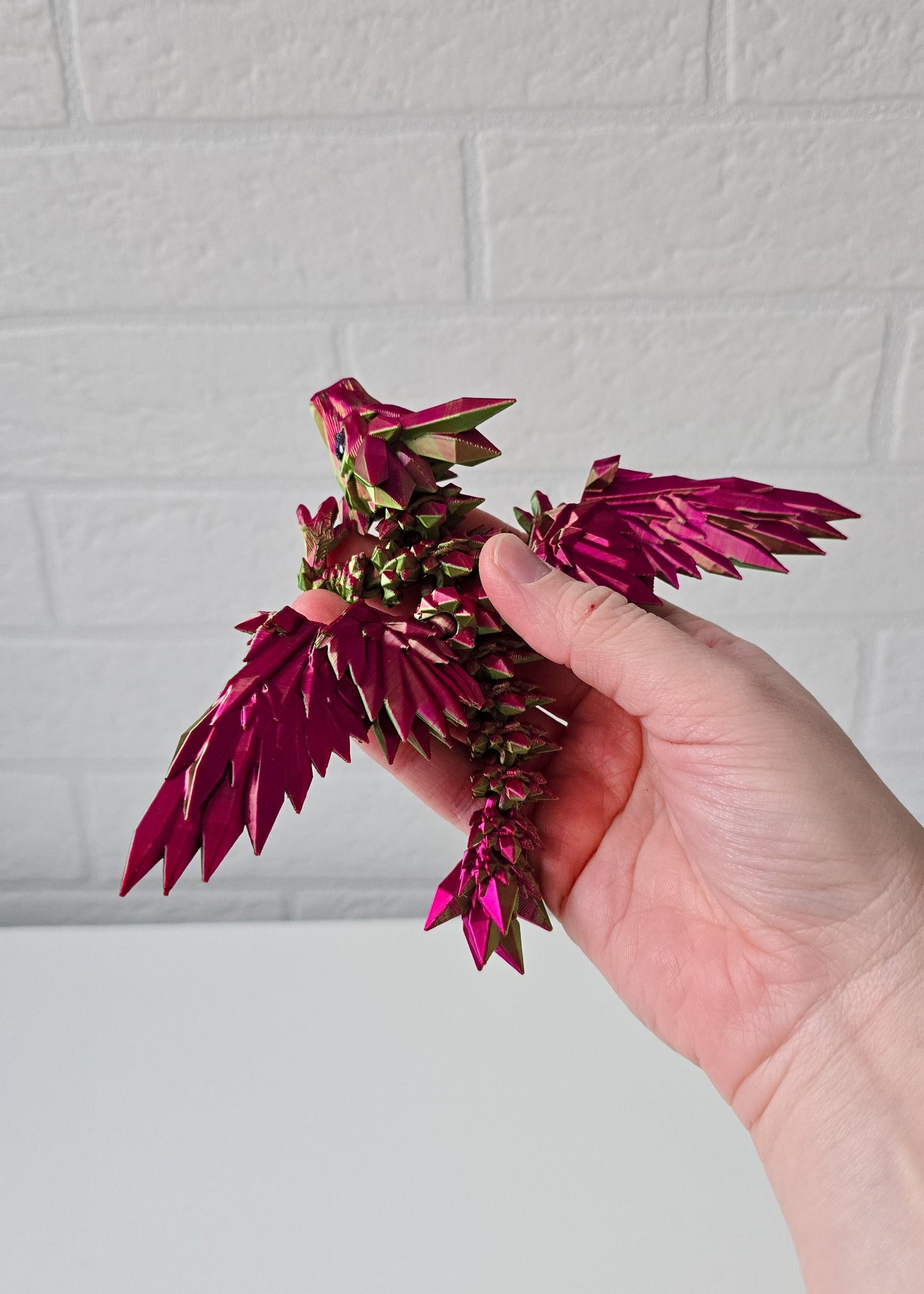 Smok Kryształowy ze skrzydłami Kwiatowy