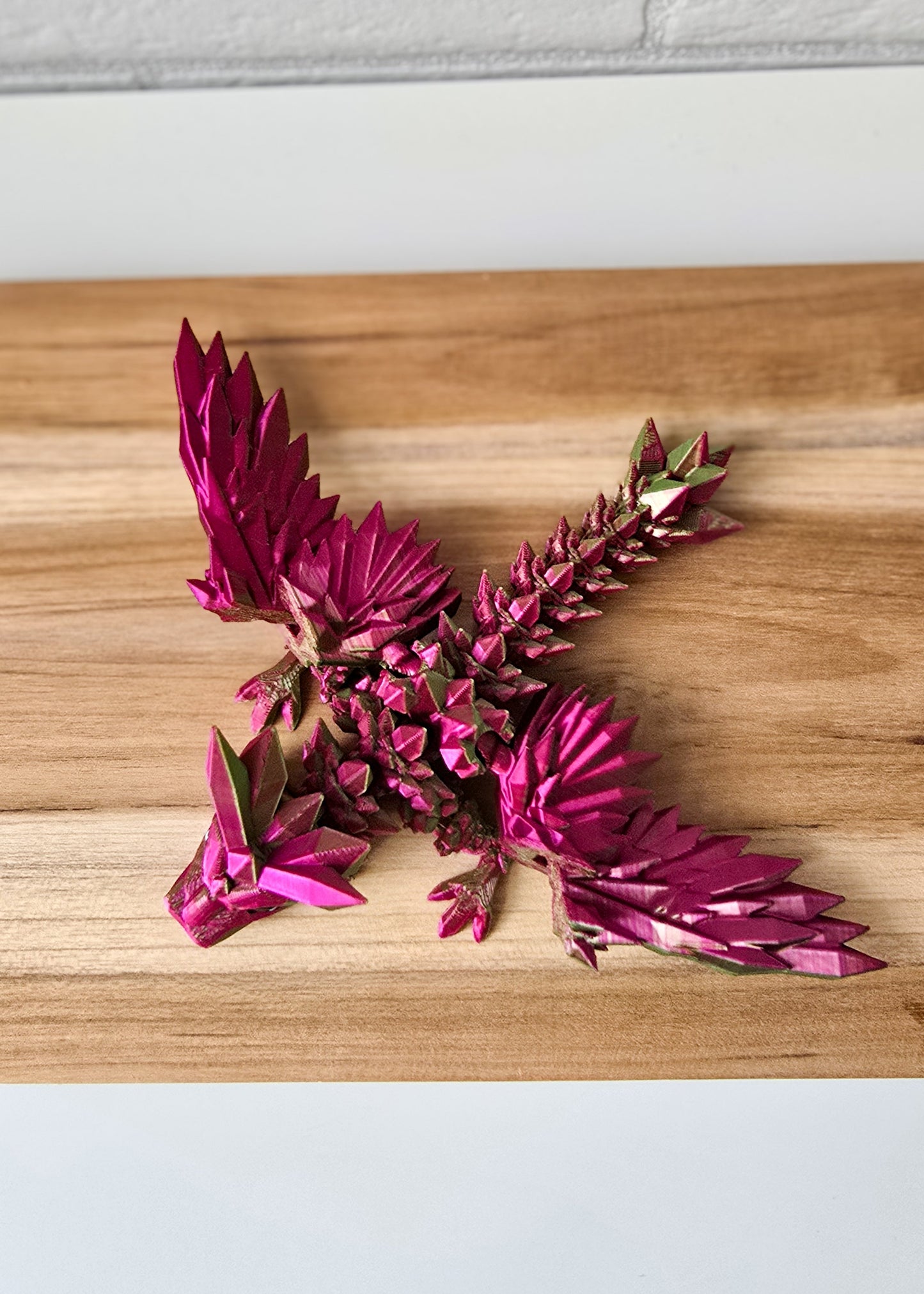 Smok Kryształowy ze skrzydłami Kwiatowy