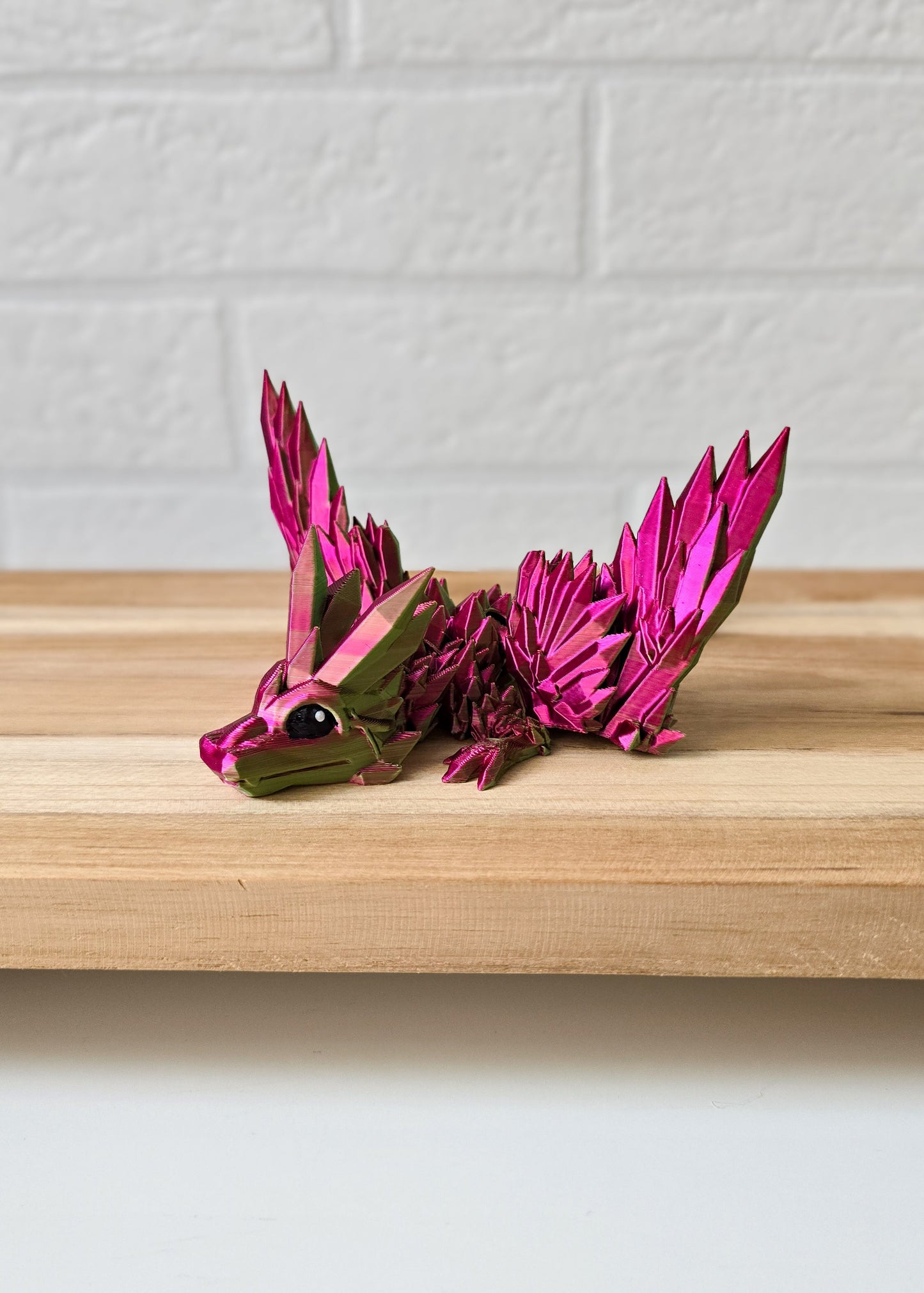 Smok Kryształowy ze skrzydłami Kwiatowy