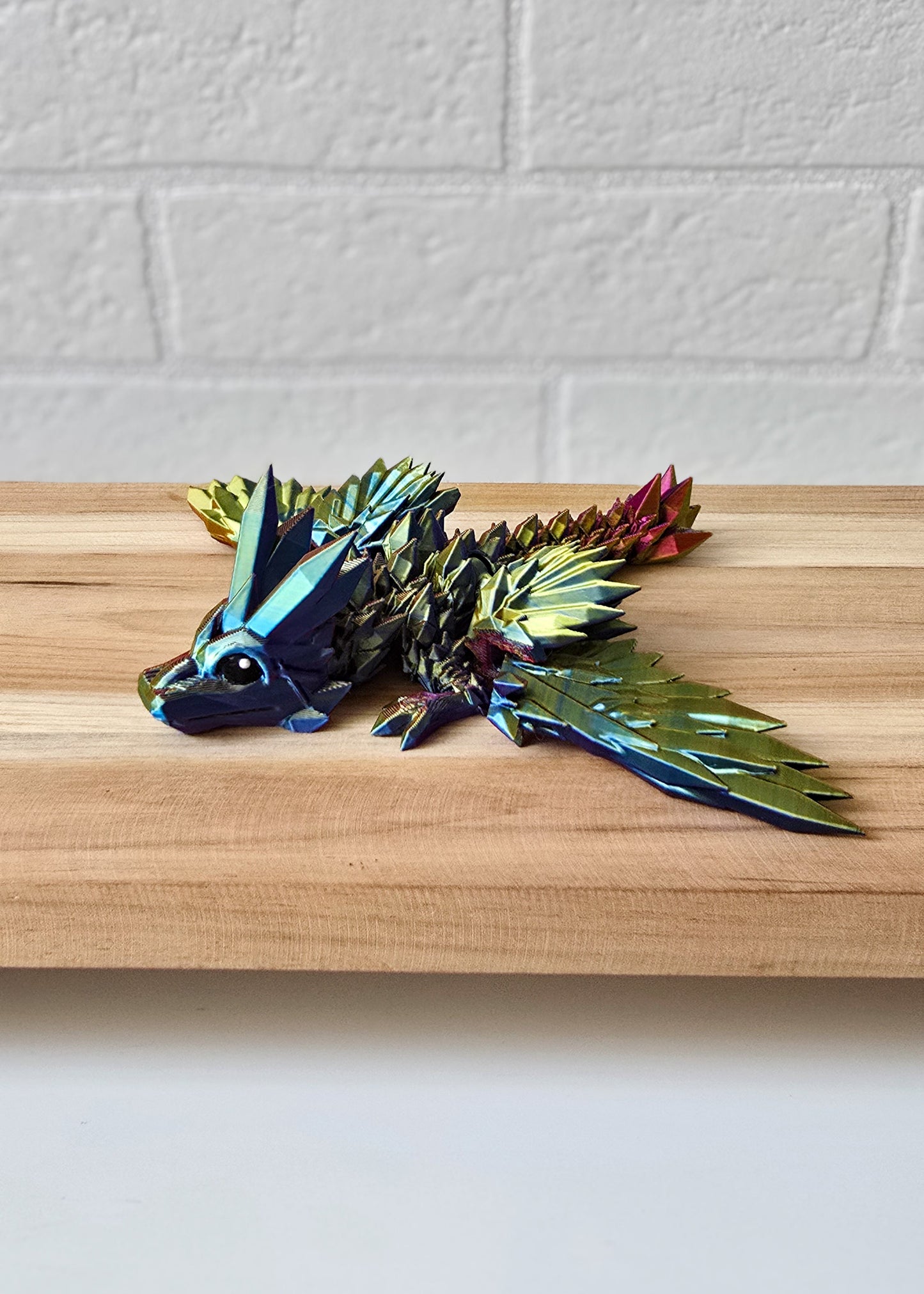 Smok Kryształowy ze skrzydłami Multikolor