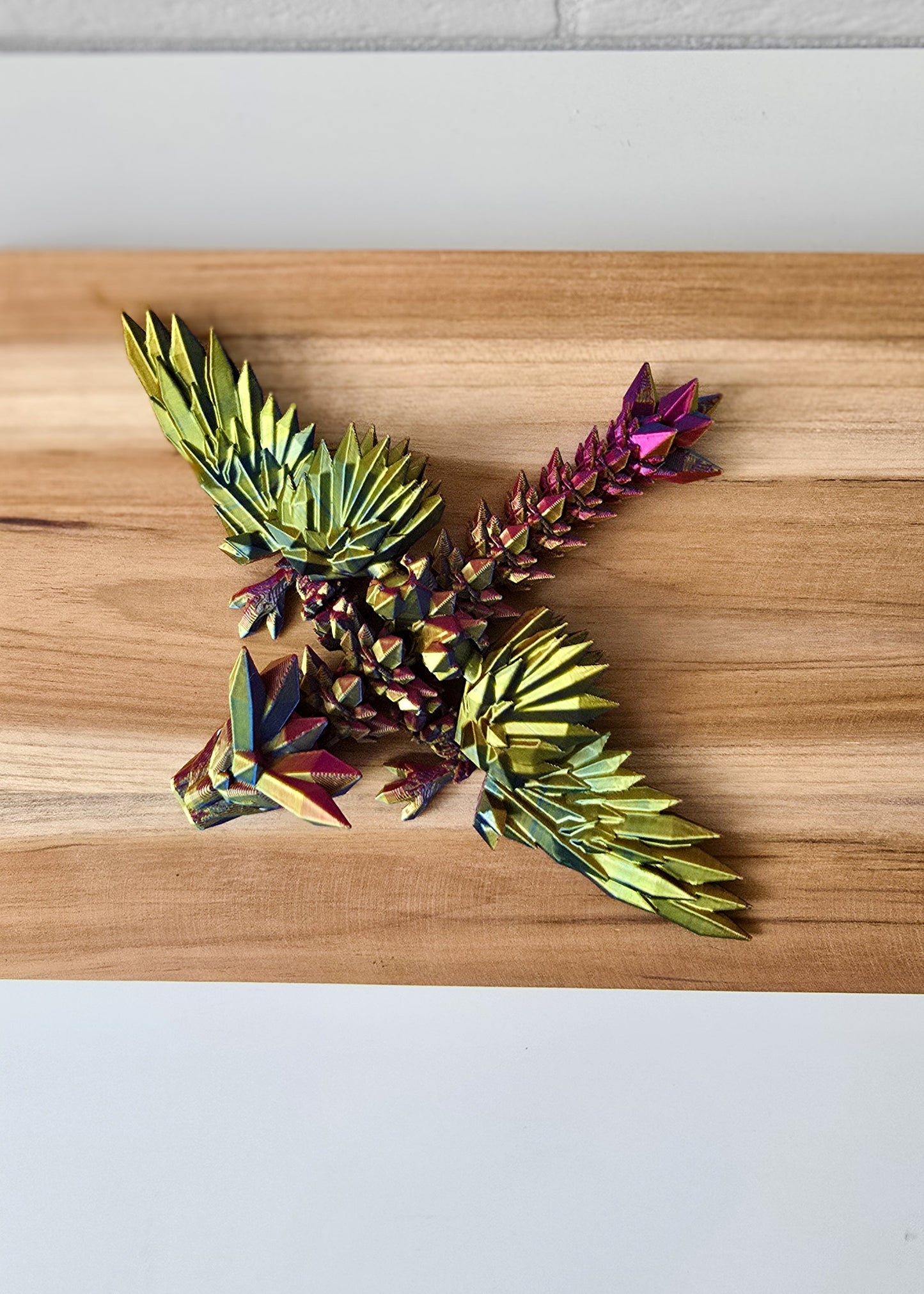 Smok Kryształowy ze skrzydłami Multikolor