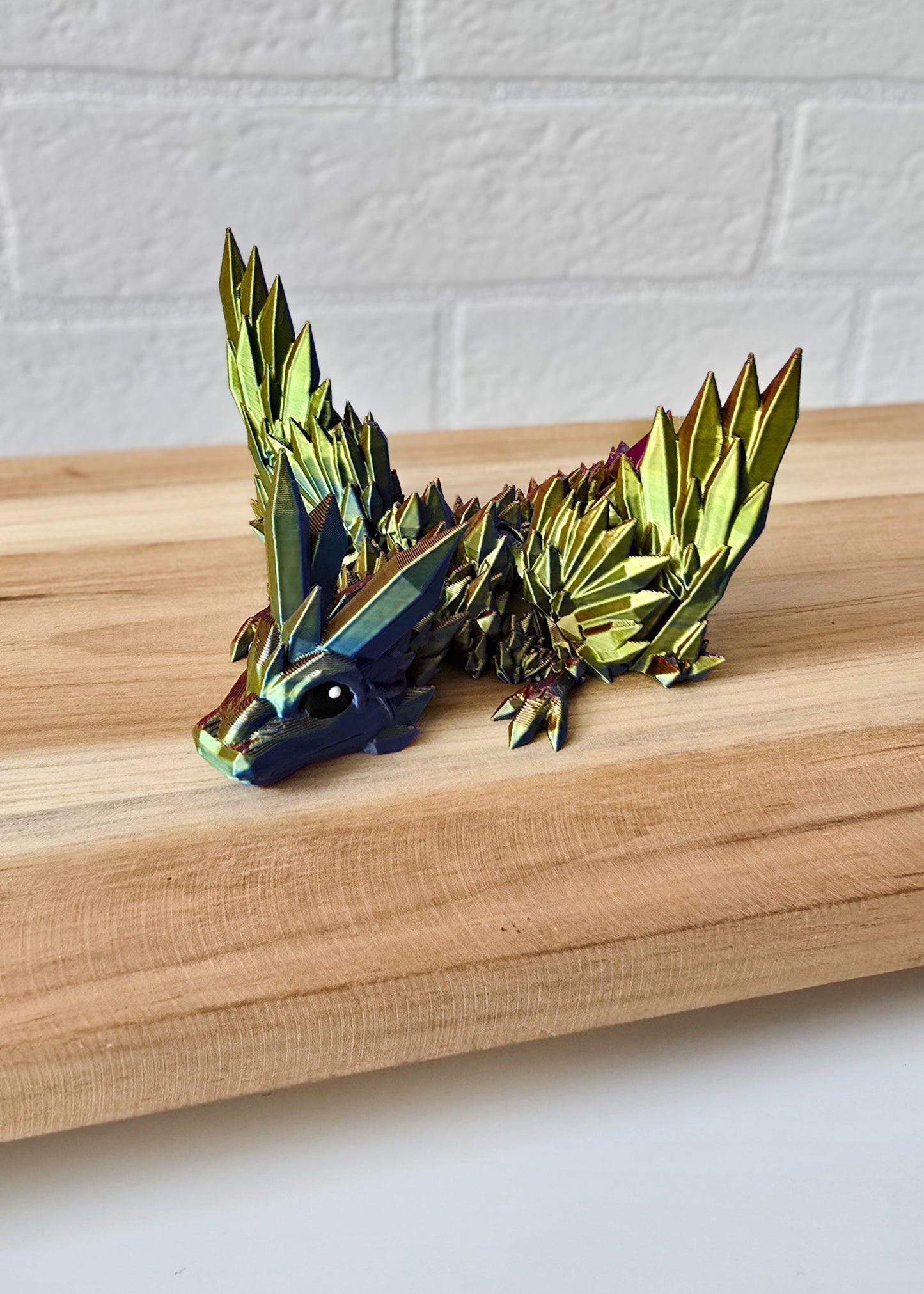 Smok Kryształowy ze skrzydłami Multikolor