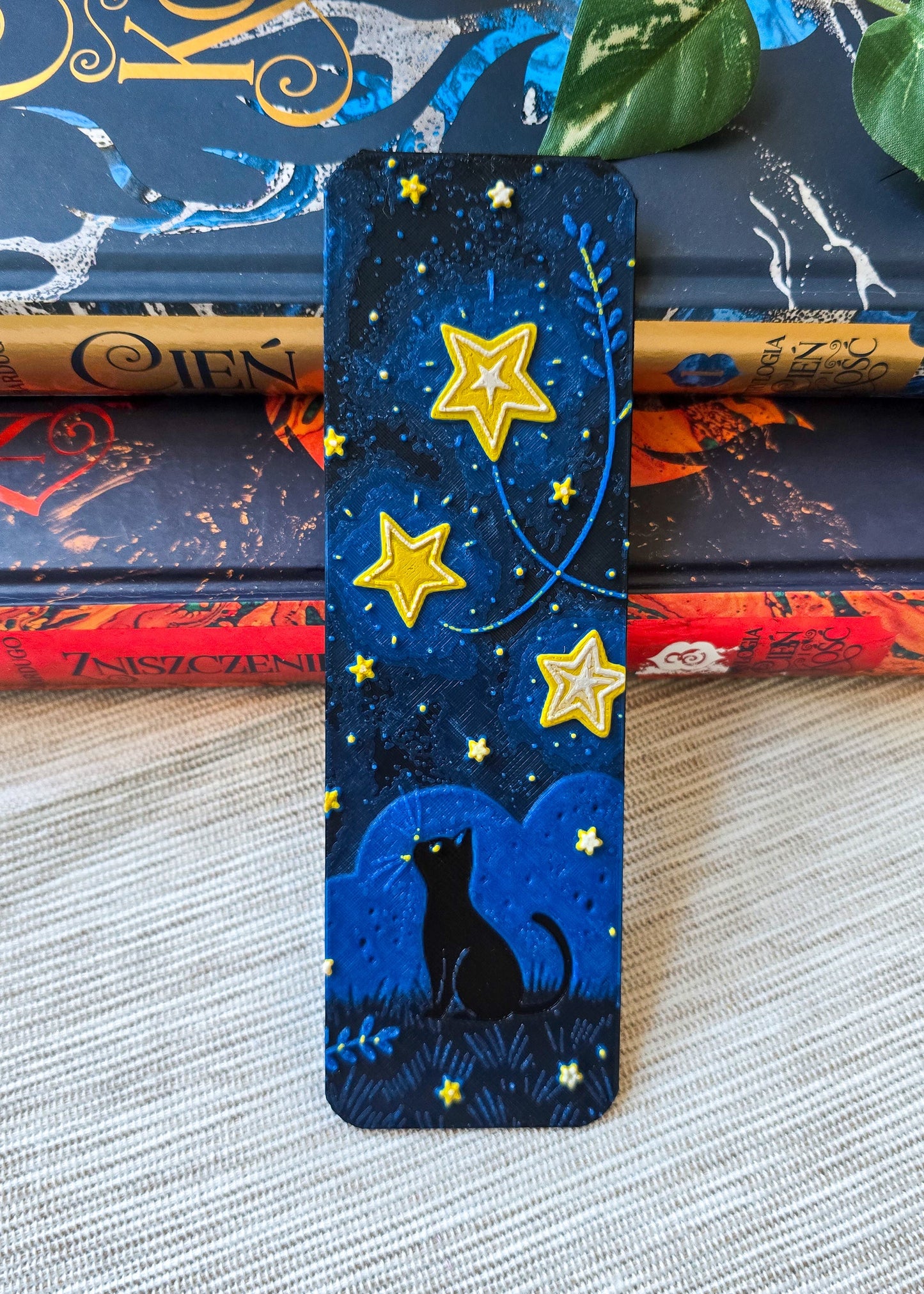 Zakładka do książek Kot patrzący na gwiazdy