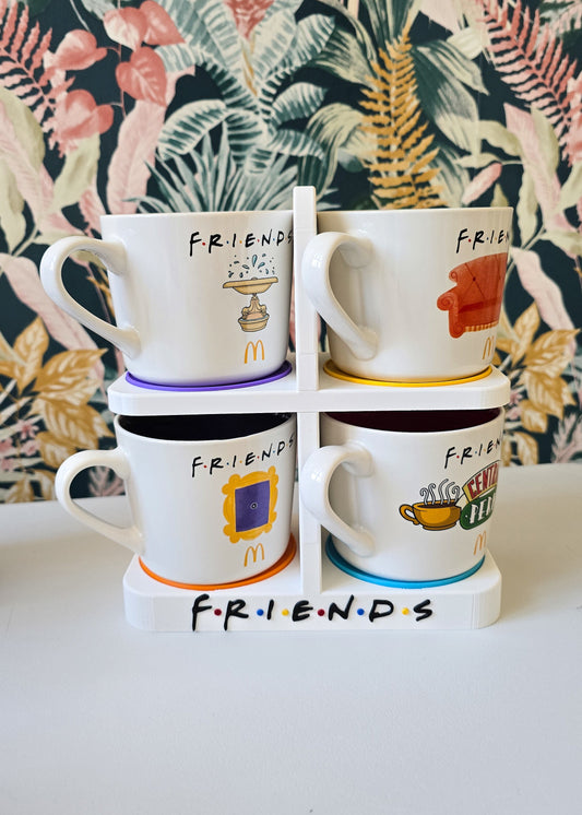 Biały stojak na kubki inspirowany serialem "Przyjaciele"
