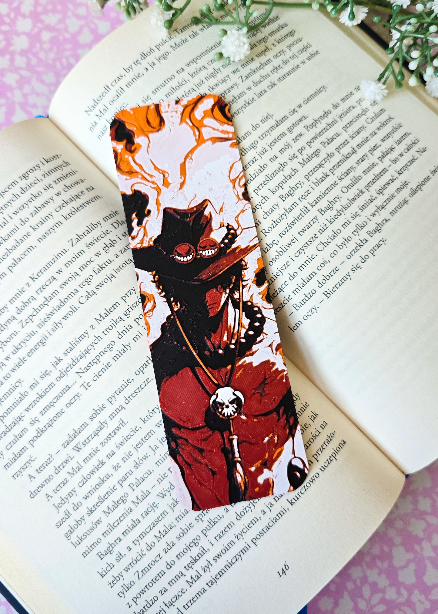 Zakładka do książek inspirowana anime One Piece - Ace