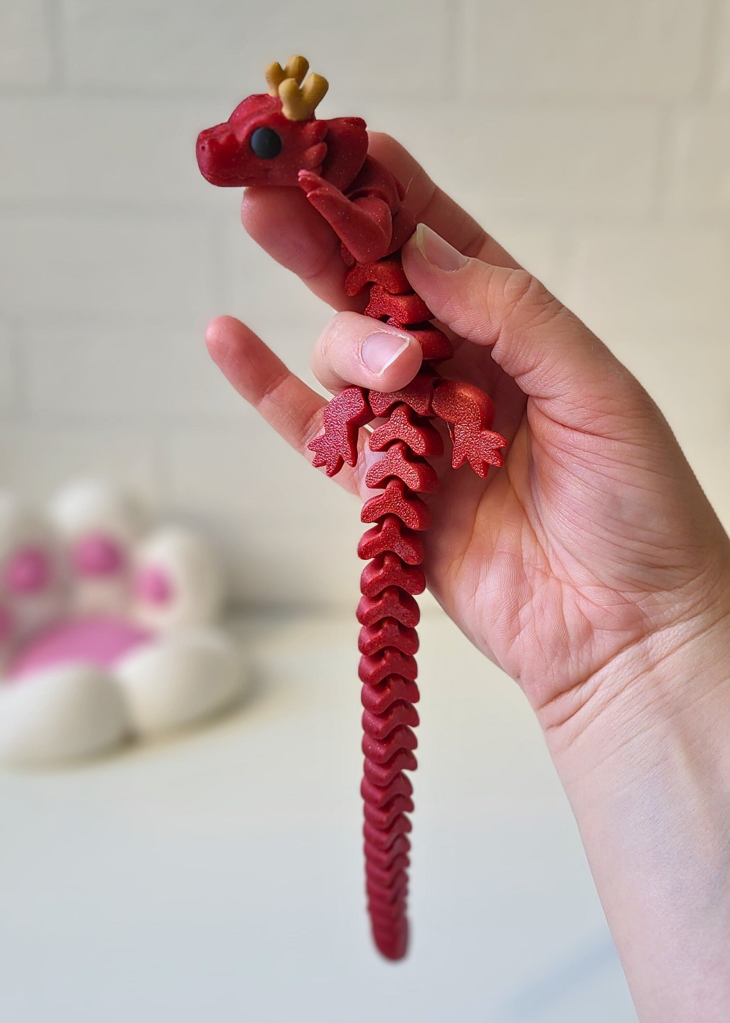 Smok Mushu Czerwony Mini